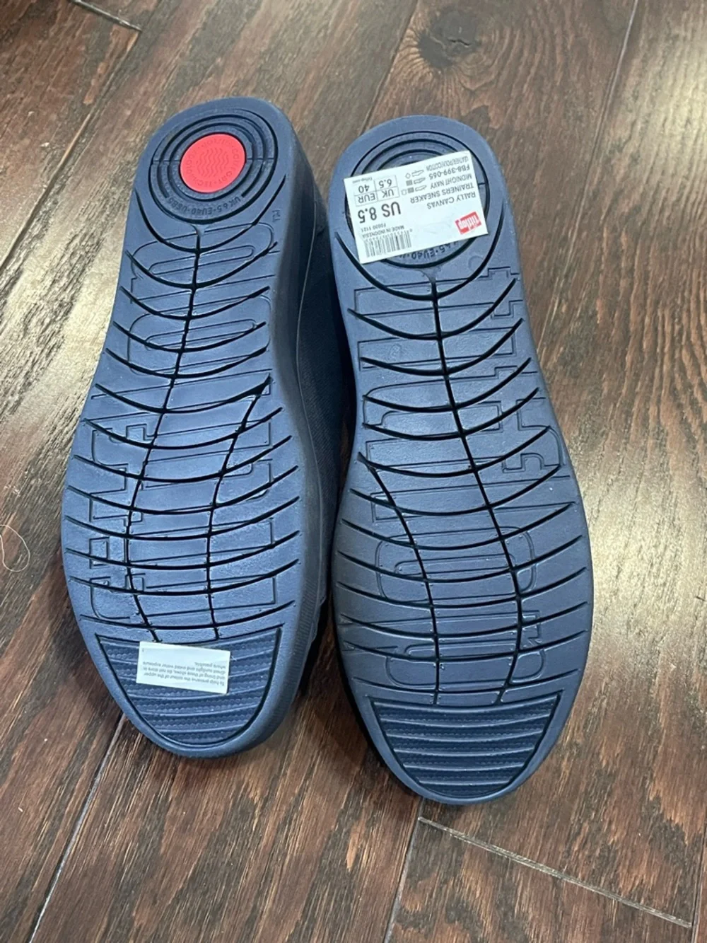 FitFlop Women 8.5 Navy Blue Rally Canvas Shoe Cushioned Comfort FB8-399 NEW